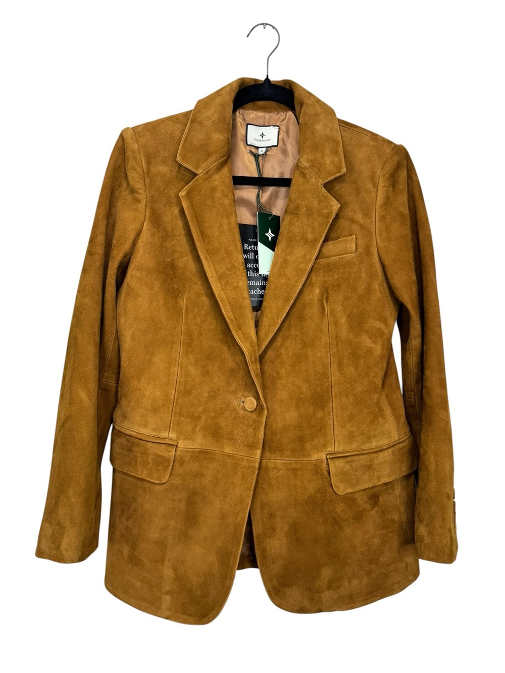 NEW Tuckernuck Leo Blazer Toffee Suede Size Medium - Picture 5 of 8